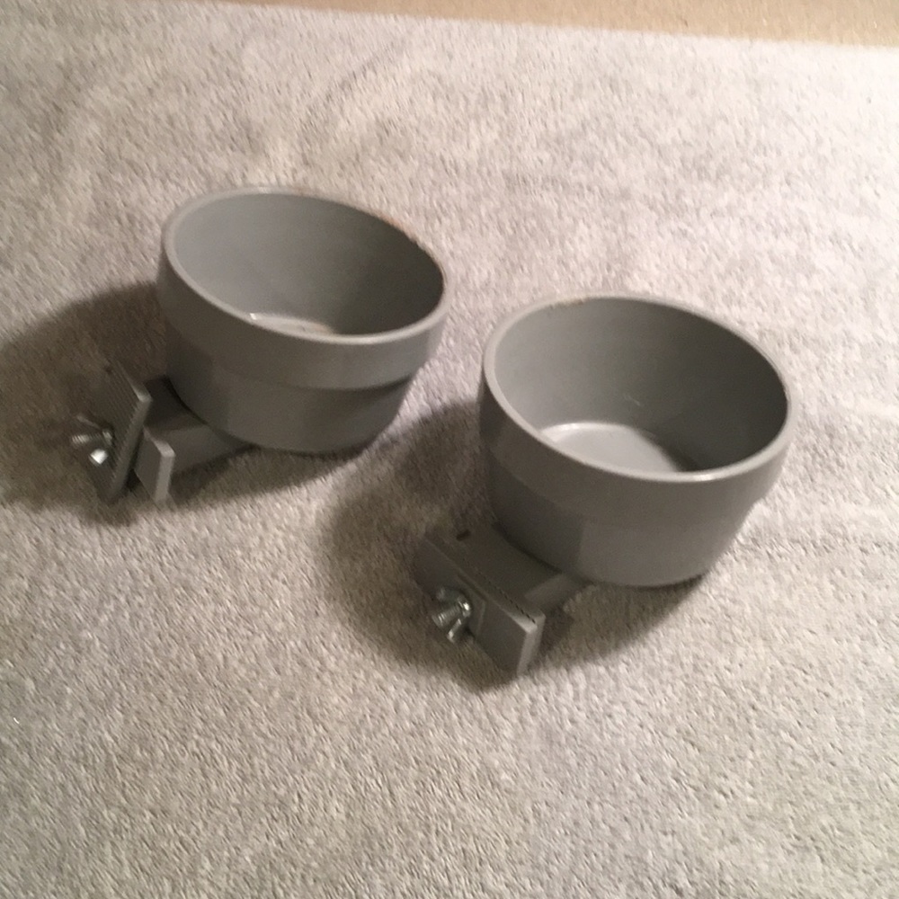 Puppy bowls for the crate